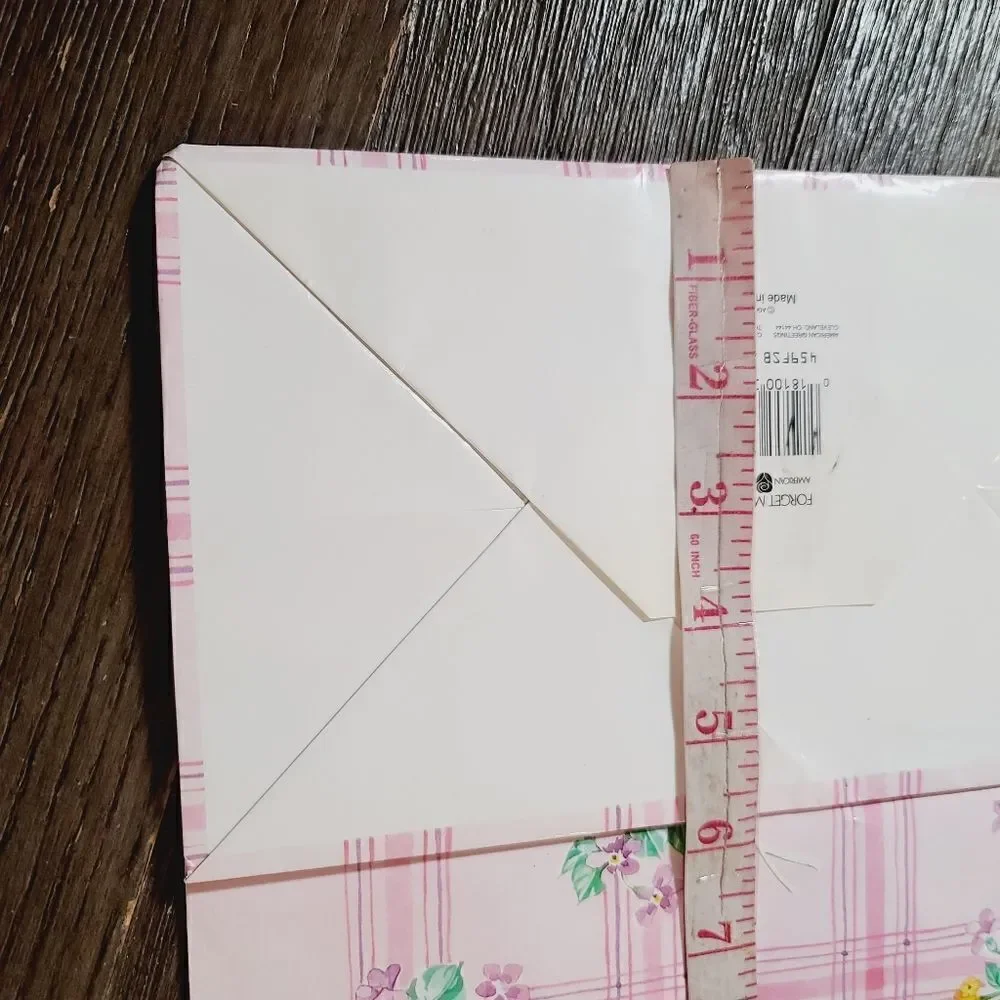 Vintage 1980's Pink Girly Pastel Floral Kawaii Gift Bag Ribbon Bow